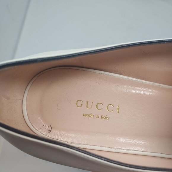 Gucci Marmont GG White Leather Womens Loafer - Picture 5 of 16